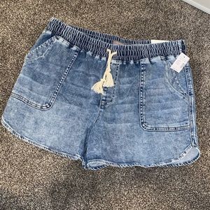 Fabric Jean shorts